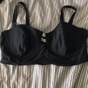 Black Underwire Swim Top
